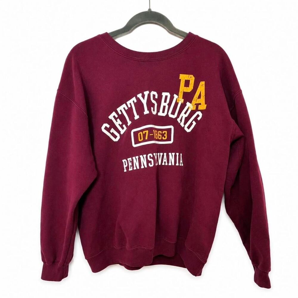 Unbranded Men's Burgundy and Red Sweatshirt